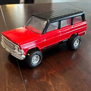 Tonka Red and Black Jeep Cherokee Chief Die-Cast SUV- Vintage